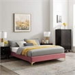 Modway Sutton King Modern Performance Velvet Bed Frame in Dusty Rose