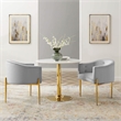 Modway Savour Modern Tufted Velvet Accent Chairs in Light Gray (Set of 2)
