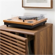 Modway Render Wood & Vinyl Record Display Stand with Hinged Door in Walnut
