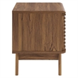 Modway Render Wood & Vinyl Record Display Stand with Hinged Door in Walnut