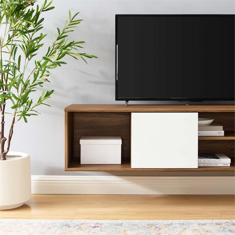 Modway Envision Plastic Wall-Mount TV Stand for TVs up to 65
