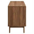 Modway Render Wood & Vinyl Record Display Stand with 2 Drawers in Walnut