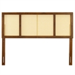 Modway Delmare Cane Rattan and Rubberwood Full Headboard in Walnut