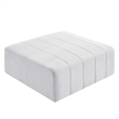 Modway Bartlett Modern Upholstered Polyester Fabric Ottoman in Ivory
