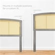 Modway Halcyon Cane Rattan and Rubberwood Full Headboard in Gray