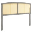 Modway Halcyon Cane Rattan and Rubberwood Queen Headboard in Gray