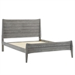Modway Georgia King Rubberwood and MDF Wood Platform Bed in Gray