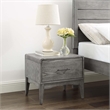 Modway Georgia Modern Rubberwood and Wood Nightstand in Gray Finish