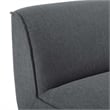 Modway Comprise Modern Polyester Fabric Armless Chair in Charcoal