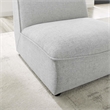 Modway Comprise Modern Polyester Fabric Armless Chair in Light Gray