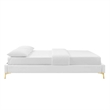 Modway Sutton Queen Modern Performance Velvet Bed Frame in White