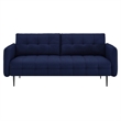 Modway Cameron Upholstered Modern Fabric Sofa with Metal Legs in Blue/Black