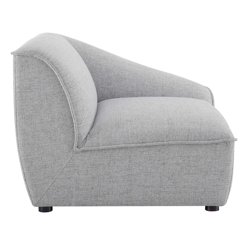 Modway Comprise 2-Piece Modern Fabric Loveseat in Light Gray/Black