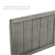 Modway Alana King Wood Platform Bed with Splayed Legs in Gray