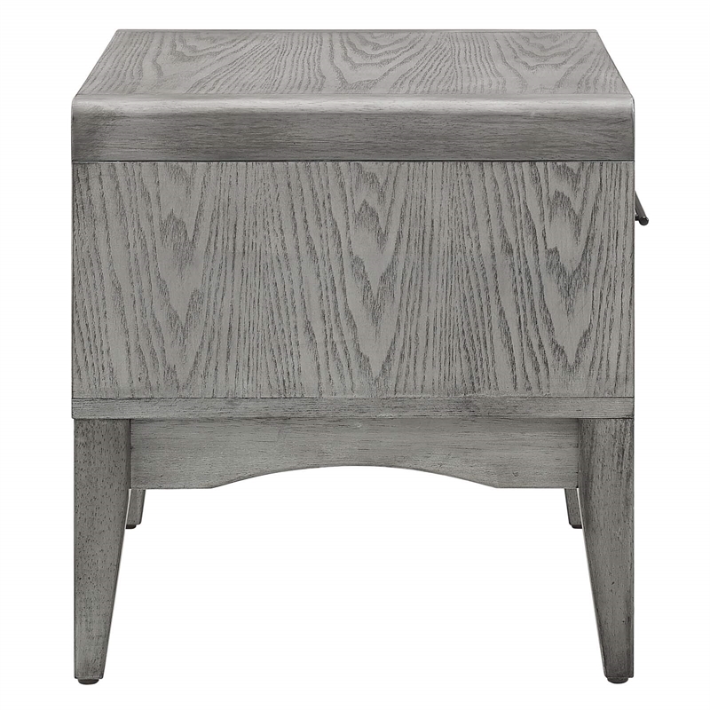 Modway Georgia 3-Piece Rubberwood and MDF King Bedroom Set in Gray