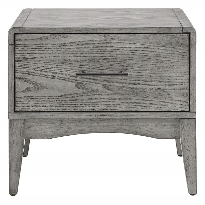 Modway Georgia 3-Piece Rubberwood and MDF King Bedroom Set in Gray