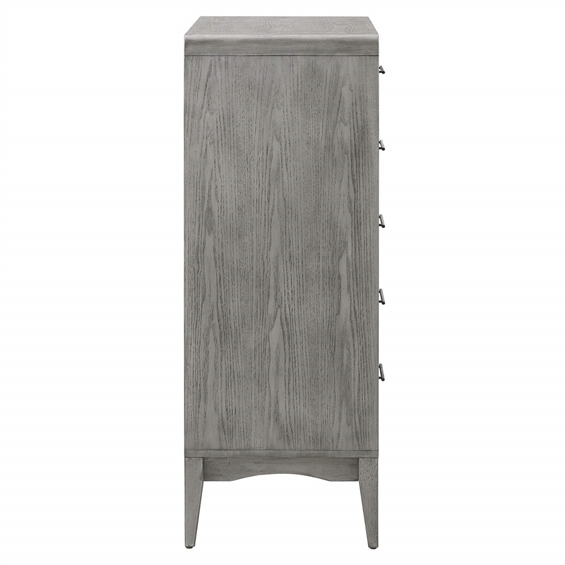 Modway Georgia 3-Piece Rubberwood and MDF King Bedroom Set in Gray