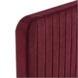 Modway Celine Channel Tufted Performance Velvet Twin Platform Bed in Maroon Red