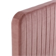 Modway Celine Channel Tufted Performance Velvet Twin Bed in Dusty Rose