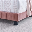 Modway Celine Channel Tufted Performance Velvet Twin Bed in Dusty Rose