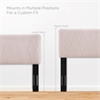 Modway Phillipa Performance Velvet King Platform Bed in Pink