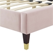 Modway Phillipa Performance Velvet King Platform Bed in Pink