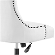 Modway Regent Tufted Back Modern Fabric Swivel Office Chair in White/Black