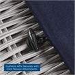 Modway Conway Rattan & Fabric Outdoor Patio Armless Chair in Light Gray/Navy
