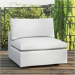 Modway Commix Modern Fabric Overstuffed Outdoor Patio Armless Chair in White