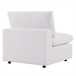Modway Commix Modern Fabric Overstuffed Outdoor Patio Armless Chair in White