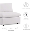 Modway Commix Modern Fabric Overstuffed Outdoor Patio Armless Chair in White