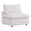 Modway Commix Modern Fabric Overstuffed Outdoor Patio Armless Chair in White