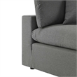 Modway Commix Modern Fabric Overstuffed Outdoor Patio Corner Chair in Charcoal