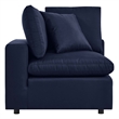 Modway Commix Modern Fabric Overstuffed Outdoor Patio Corner Chair in Navy