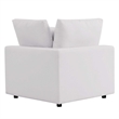 Modway Commix Modern Fabric Overstuffed Outdoor Patio Corner Chair in White
