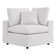 Modway Commix Modern Fabric Overstuffed Outdoor Patio Corner Chair in White