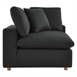 Modway Commix Fabric Down Filled Overstuffed Corner Chair in Black