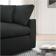 Modway Commix Fabric Down Filled Overstuffed Corner Chair in Black