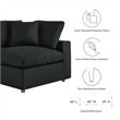 Modway Commix Fabric Down Filled Overstuffed Corner Chair in Black