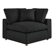 Modway Commix Fabric Down Filled Overstuffed Corner Chair in Black