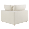 Modway Commix Fabric Down Filled Overstuffed Corner Chair in Light Beige