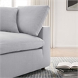 Modway Commix Fabric Down Filled Overstuffed Corner Chair in Light Gray