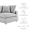 Modway Commix Fabric Down Filled Overstuffed Corner Chair in Light Gray