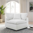 Modway Commix Fabric Down Filled Overstuffed Corner Chair in Pure White