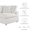 Modway Commix Fabric Down Filled Overstuffed Corner Chair in Pure White