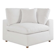 Modway Commix Fabric Down Filled Overstuffed Corner Chair in Pure White