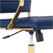Modway Jive Faux Leather Stainless Steel Highback Office Chair in Gold/Navy