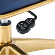 Modway Jive Faux Leather Stainless Steel Highback Office Chair in Gold/Navy