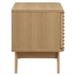 Modway Render Wood & Vinyl Record Display Stand with Hinged Door in Oak