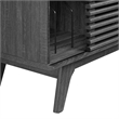 Modway Render Wood & Vinyl Record Display Stand with Sliding Door in Charcoal
